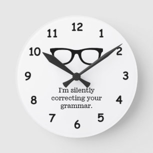 Funny school teacher wall clock for classroom
