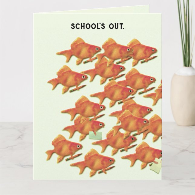 Funny School's Out Thank You Card (Front)