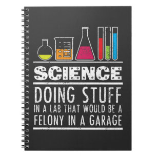 Funny Science Chemistry T Shirt for Nerds Notebook