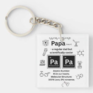 Funny Science Dad Father’s Day PaPa Key Ring