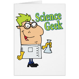 funny science geek cartoon character