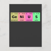 Funny Science Genius Periodic Table of Elements