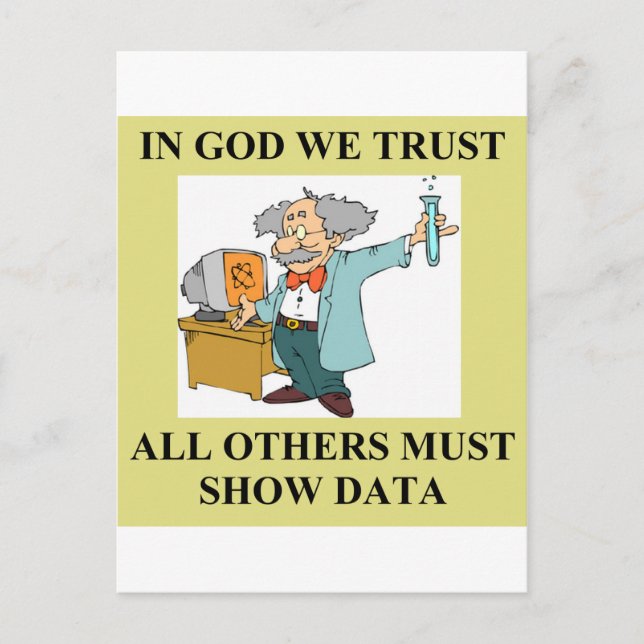 funny science joke postcard (Front)