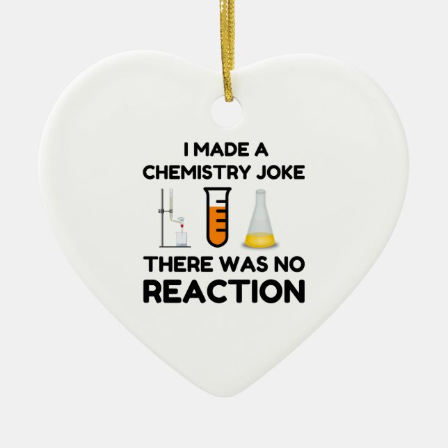 Funny Science lover chemistry joke Ceramic Tree Decoration (Front)
