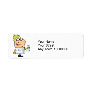 funny science nerd cartoon character