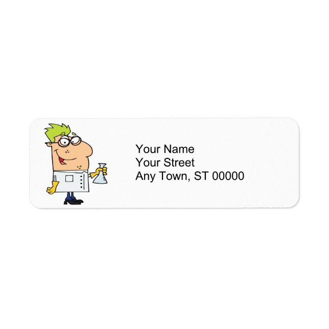 funny science nerd cartoon character (Front)