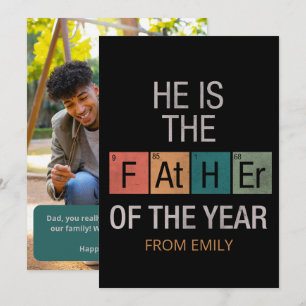 Funny Science Periodic Table Father of the Year Card