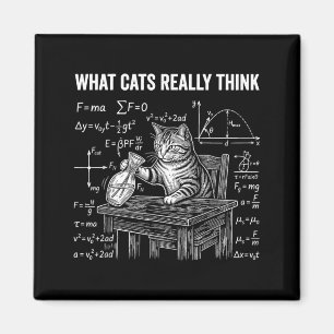 Funny Science Physics Cat Meme What Cats Think Magnet
