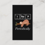 Funny Science Pun Chemistry Sloth Nap Lover Business Card<br><div class="desc">Funny Science Pun Chemistry Sloth Nap Lover. Hilarious Scientist and Chemist Gift.</div>