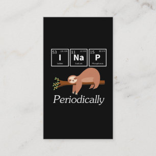 Funny Science Pun Chemistry Sloth Nap Lover Business Card