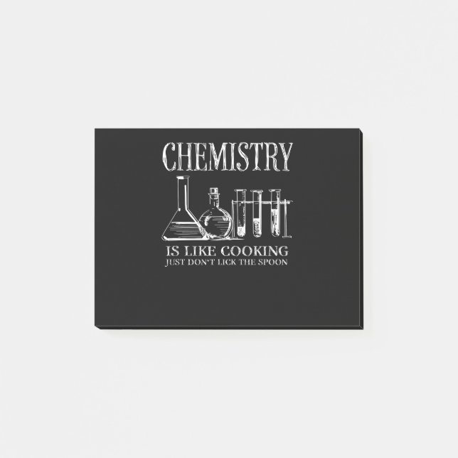 Funny Science Students Chemistry Is Like Cooking Post-it Notes (Front)