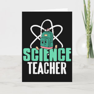 Funny Science Teacher Backpack School Humor  Card
