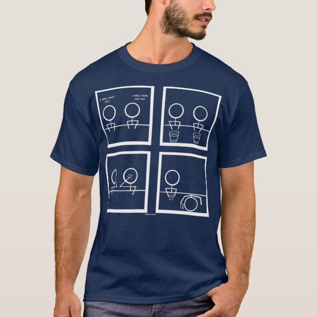 Funny Science Web Comic Chemistry Meme Joke T-Shirt (Front)