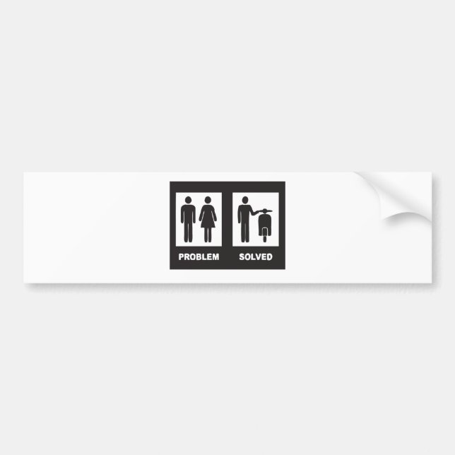 Funny Scooter Bumper Sticker (Front)