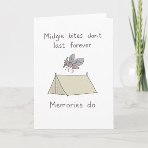Funny Scottish Camping Holiday Midgie Card