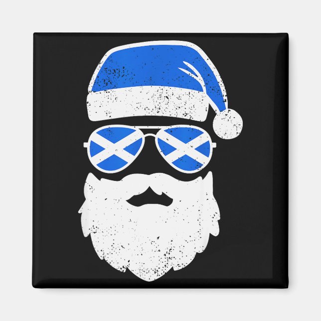Funny Scottish Christmas Pajama Funny Matching Fam Magnet (Front)