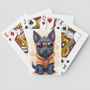 Funny Scottish Terrier Kawaii Dog Playing Cards