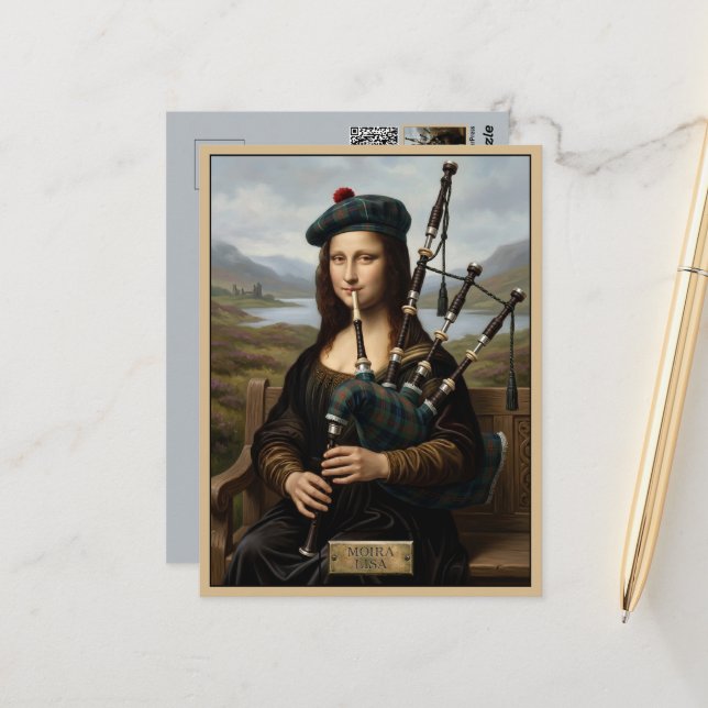 Funny Scottish Travel Postcard (Front/Back In Situ)