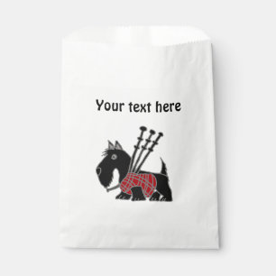 Funny Scotty Dog with Bagpipes Favour Bags