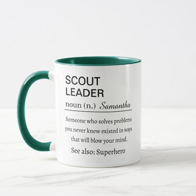 Funny Scout Leader Definition Mug (Left)