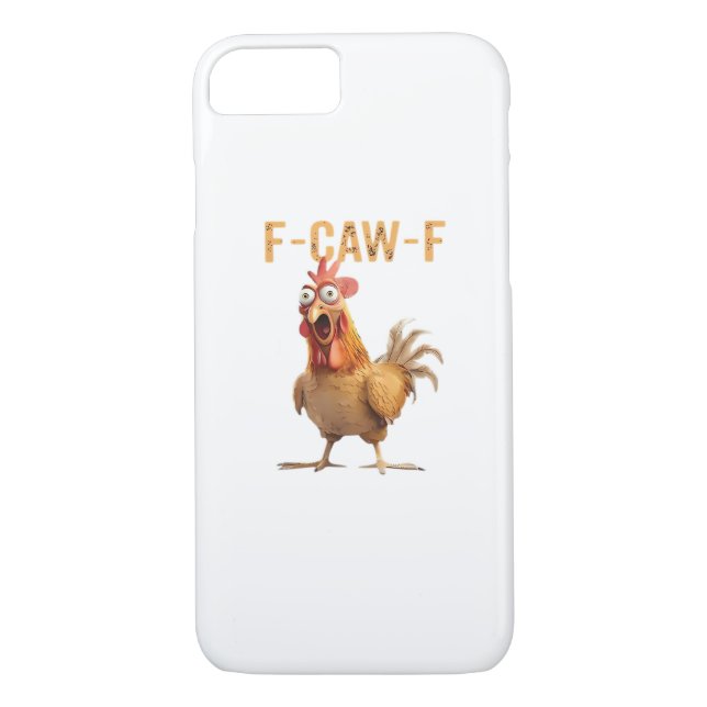 Funny Screaming Chicken F-Caw-F Joke Essential Case-Mate iPhone Case (Back)