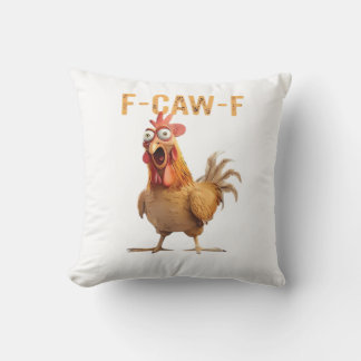 Funny Screaming Chicken F-Caw-F Joke Essential Cushion