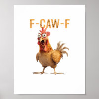 Funny Screaming Chicken F-Caw-F Joke Essential