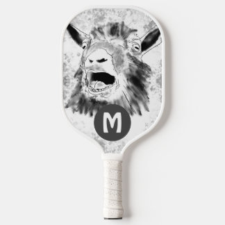 Funny Screaming Goat Monogram Pickleball Paddle
