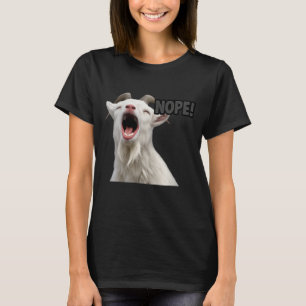 Funny Screaming Goat "NOPE!" Meme Graphic T-Shirt