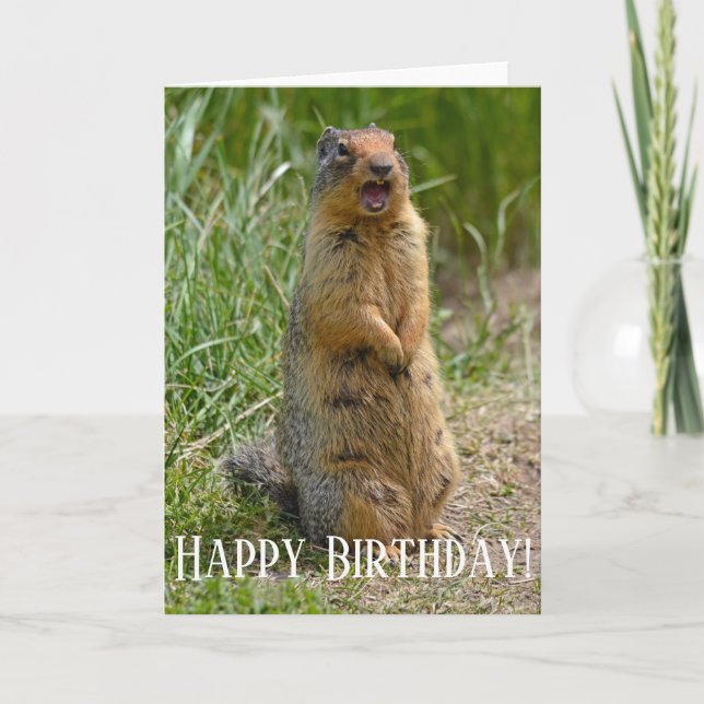 Funny screaming gopher card (Front)
