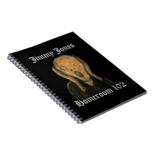 Funny Screaming Monster Face Personalised School  Notebook