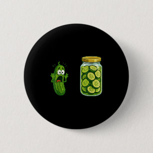 Funny Screaming Pickle Jar Cucumber Joke Meme Humo 6 Cm Round Badge