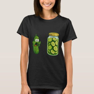 Funny Screaming Pickle Jar Cucumber Joke Meme Humo T-Shirt