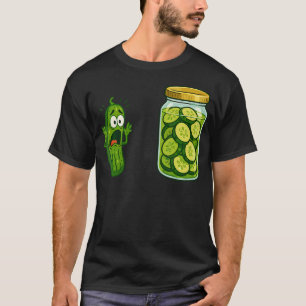 Funny Screaming Pickle Jar Cucumber Joke Meme Humo T-Shirt