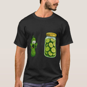 Funny Screaming Pickle Jar Cucumber Joke Meme Humo T-Shirt