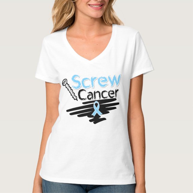 Funny Screw Prostate Cancer T-Shirt (Front)