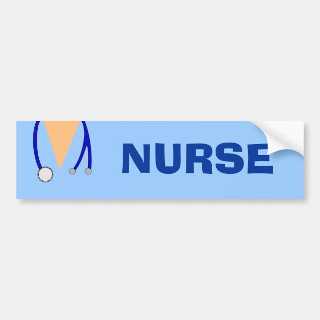 Funny Scrubs Nurse Stethoscope Bumper Sticker (Front)
