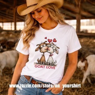 Funny Scruffy Goats in Love Tri-Blend Shirt
