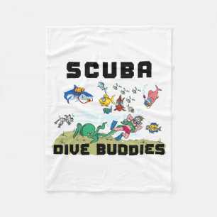 Funny Scuba Dive Buddy  Fleece Blanket
