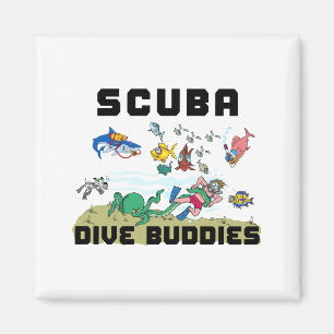 Funny Scuba Dive Buddy Magnet