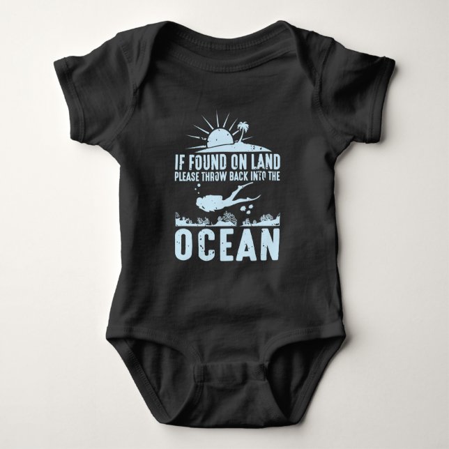 Funny Scuba Diver Gift Swimming Passion Baby Bodysuit (Front)