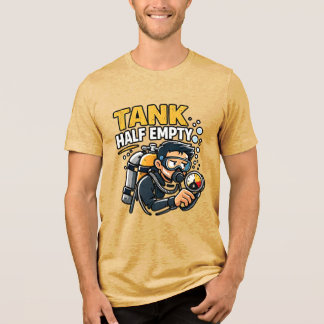Funny Scuba Diver T-Shirt-Tank Half Empty Tri-Blend Shirt
