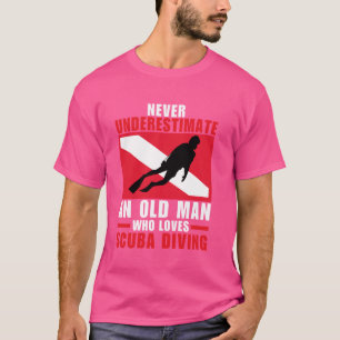 Funny Scuba Diving Art For Grandpa Men, snorkellin T-Shirt