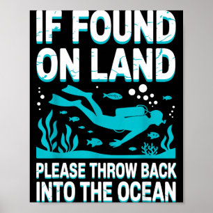 Funny Scuba Diving Art For Men Women Scuba Dive Sc Poster