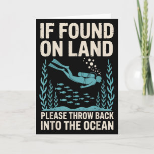 Funny Scuba Diving Art For Men Women Scuba Diver S Card