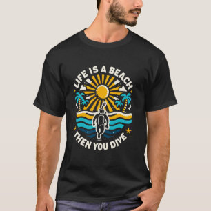 Funny Scuba Diving Beach Lover Scuba Diver Commerc T-Shirt