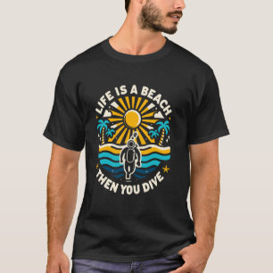 Funny Scuba Diving Beach Lover Scuba Diver Commerc T-Shirt