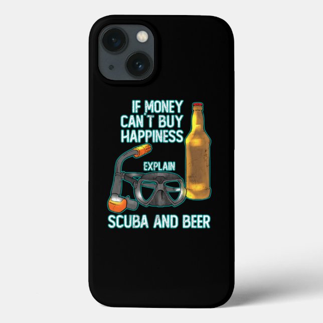 Funny Scuba Diving Beer Humourous Gift For Divers  Case-Mate iPhone Case (Back)