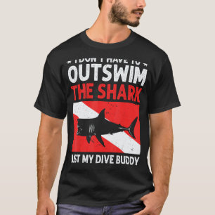 Funny Scuba Diving For Men Women Shark Diving Budd T-Shirt
