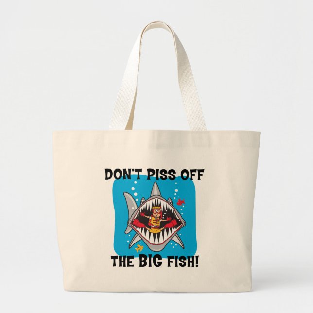 Funny SCUBA Diving Large Tote Bag (Front)